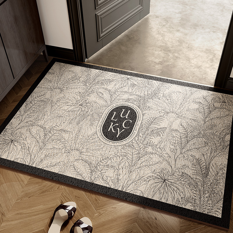 Door High-End Feel Dirt-Removing Silk Loop Foot Mat Entrance Hall Carpet Dirt-Resistant Non-Slip Customizable_voghion.com