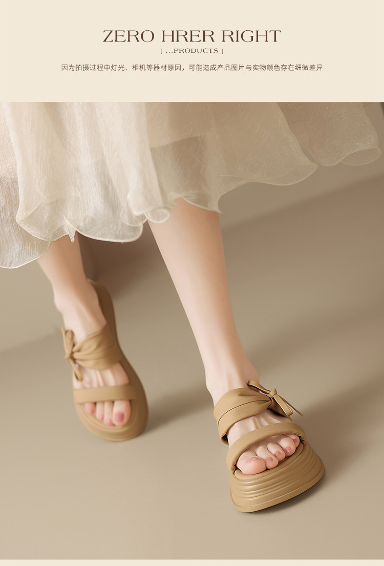 Sandal nữ quai nơ xỏ ngón phong cách tiên nữ — CE19 màu mơ chi tiết 16