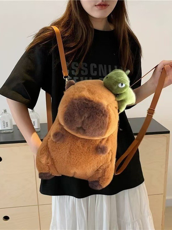 Mochila de Pikabala, bolso de felpa, monedero de regalo para niños, lindo capibara, mochila de dibujos animados de moda