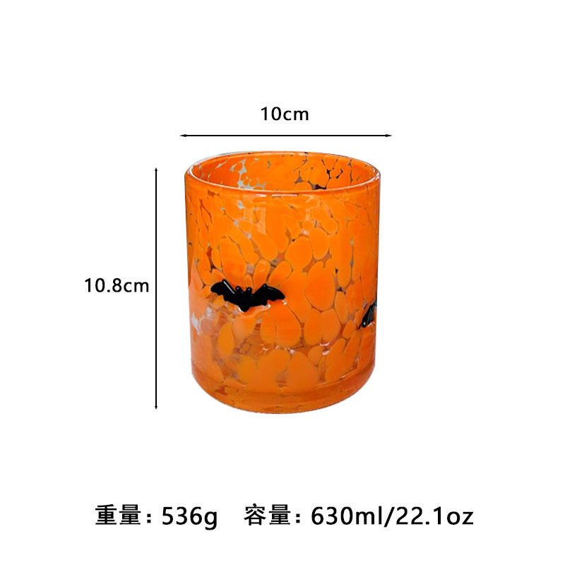 中古人工开口贴片水晶玻璃杯樱桃草莓压花贴片装饰饮品咖啡杯|undefined