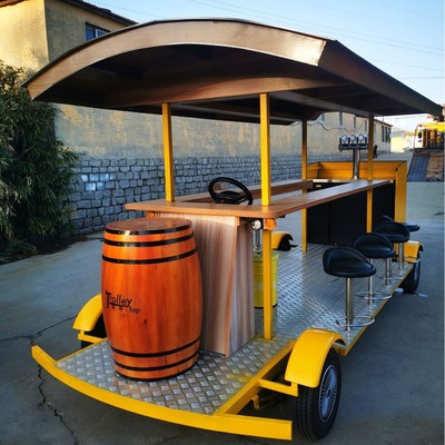 啤酒车多人骑行自行车移动酒吧车啤酒车景区健身观光骑行车派对车|ru