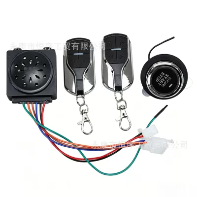 Harley Electric Vehicle Modification Accessories 48V-72V Alarm One-Touch Start Anti-Theft Device Remote Control Lock Key (Motorcycle Key) - one-key-start-model-48-72v