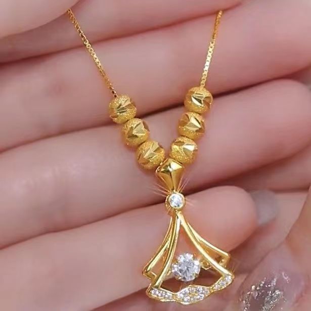 Flexible ginkgo leaf necklace for women 2023 new style light luxury niche design high texture temperament clavicle chain accessories fashion