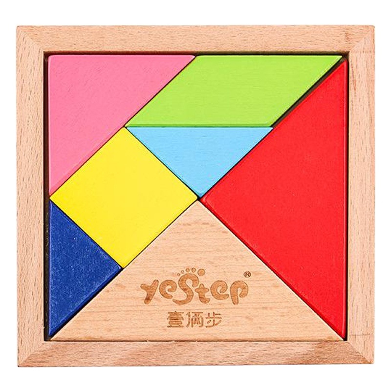 Gran 7 rompecabezas material didáctico para estudiantes de primaria primer grado segundo volumen gráfico matemáticas 3 rompecabezas educativo traje de madera