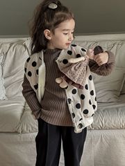 2023 Winter New Arrival Thickened Korean Velvet Soft & Fluffy Base Sweater for Girls — Versatile Knitted Top for Kids