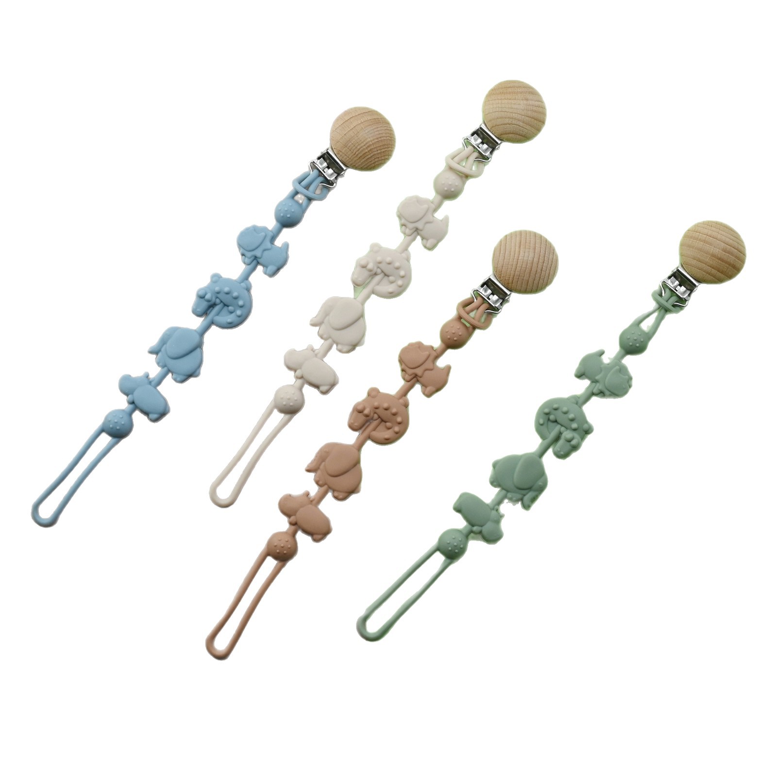 Cadena anti-caída de silicona, cadena de mordedor para bebés, barra molar para bebés, juguete, cuerda anti-pérdida, morder, chupete para bebés, cadena