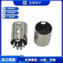 厂家中PDIN9P公头迷你锭连接器S端子MINI DIN迷您钉9P冲针公头