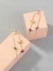 Fashionable long rectangular chain, earrings, European style, Korean style