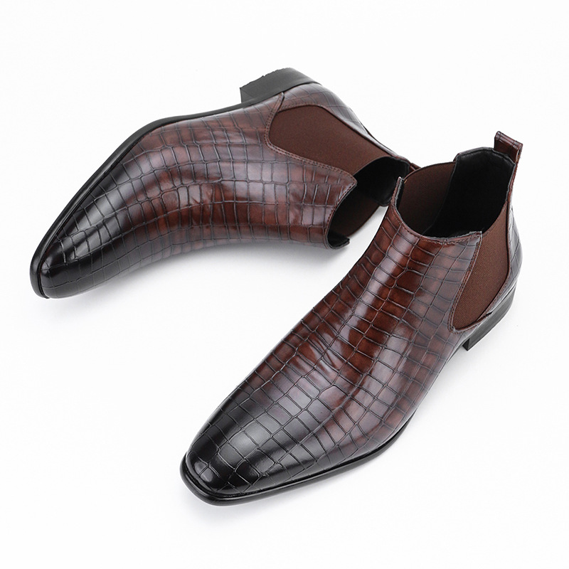 Stivali da uomo Scarpe da uomo con testa quadrata piccola tutti gli stivaletti da uomo alla moda_voghion.com