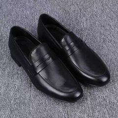 男士皮鞋2025秋季新款潮流瘦版百搭休闲一脚蹬软底软面男式小皮鞋