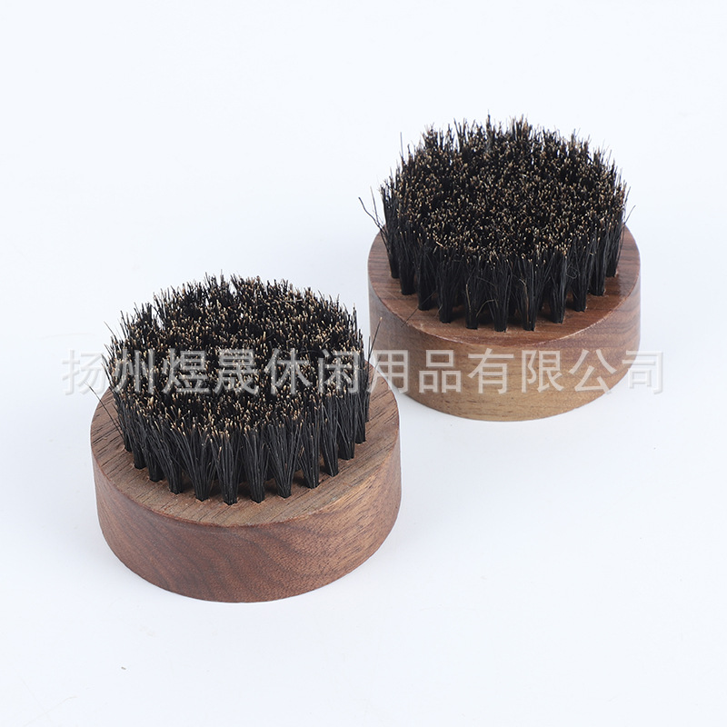 男士复古油头造型刷木质清洁毛扫颈部碎发刷油头刷猪鬃毛胡须刷子