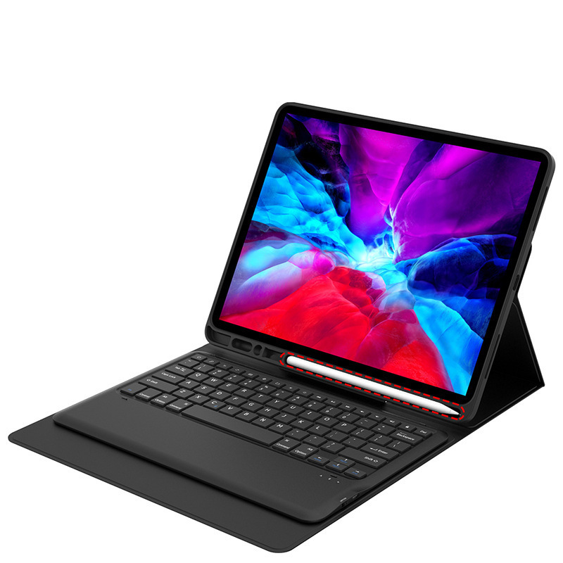 Large Quantity Discount Bluetooth Leather Case Keyboard Suitable for iPad Types of Tablet Bluetooth Keyboard Pen Slot Protective Cover