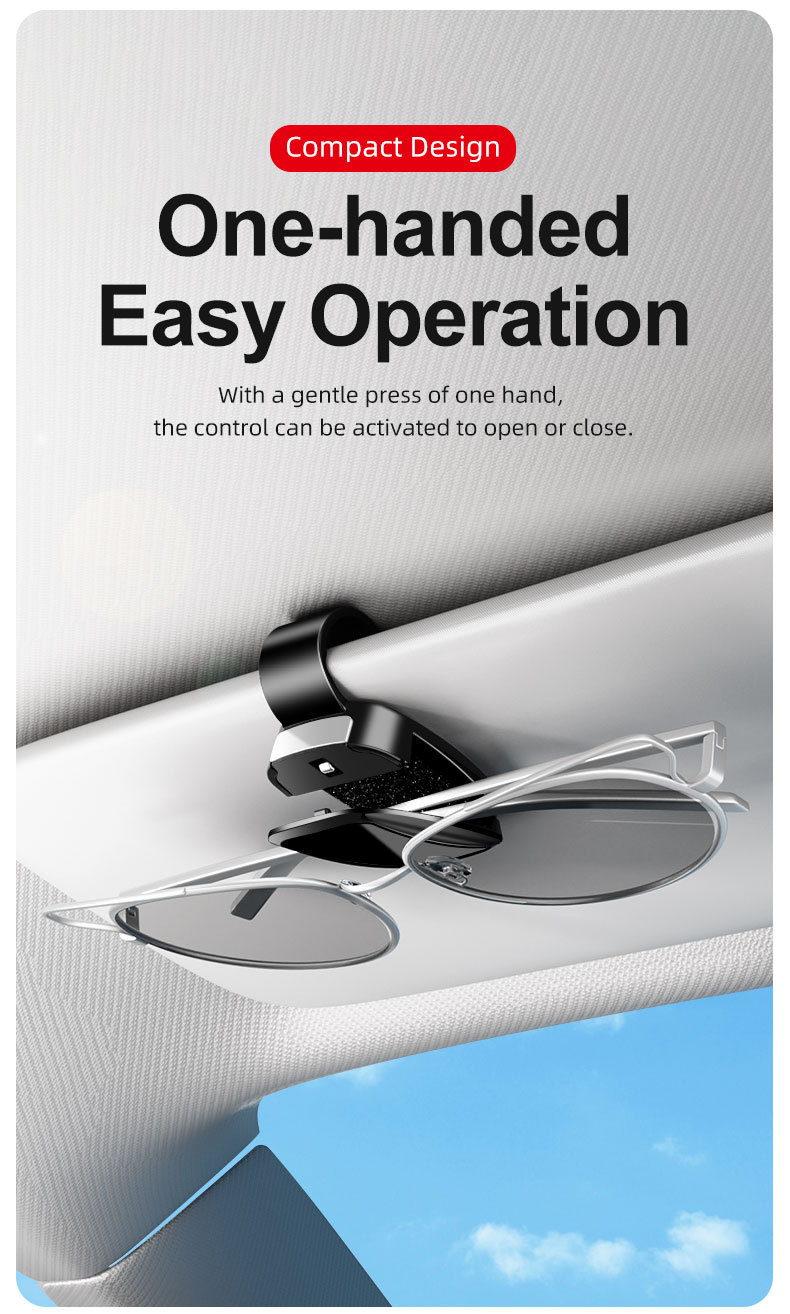 Cross-Border Standard Car Glasses Clip Logo Optional Car Glasses Holder Clip Logo Bracket Car Glasses Holder Wholesale