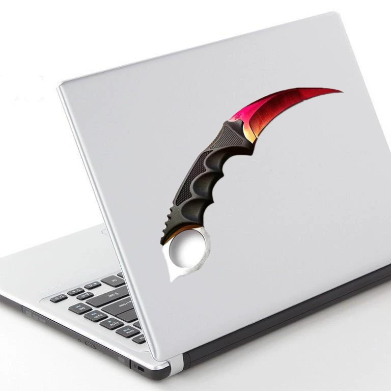 Наклейка виниловая водонепроницаемая Karambit цветная стильная, для ноутбука/SUV/JDM кемпера, 13 см