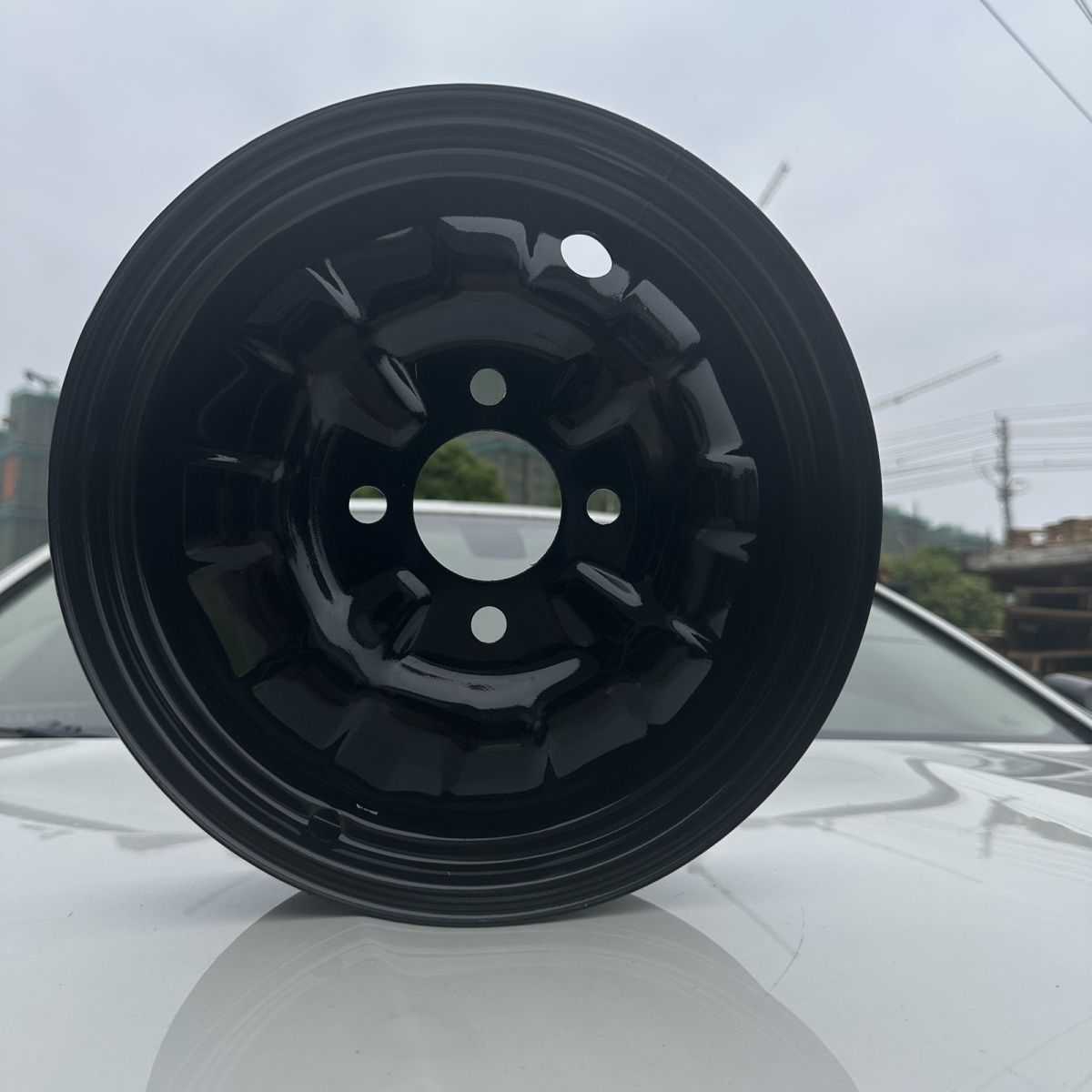 Electric tricycle rear wheel steel wheel hub steel ring plate wheel 4.00/3.00/3.75/3.50-12 thickened wheel