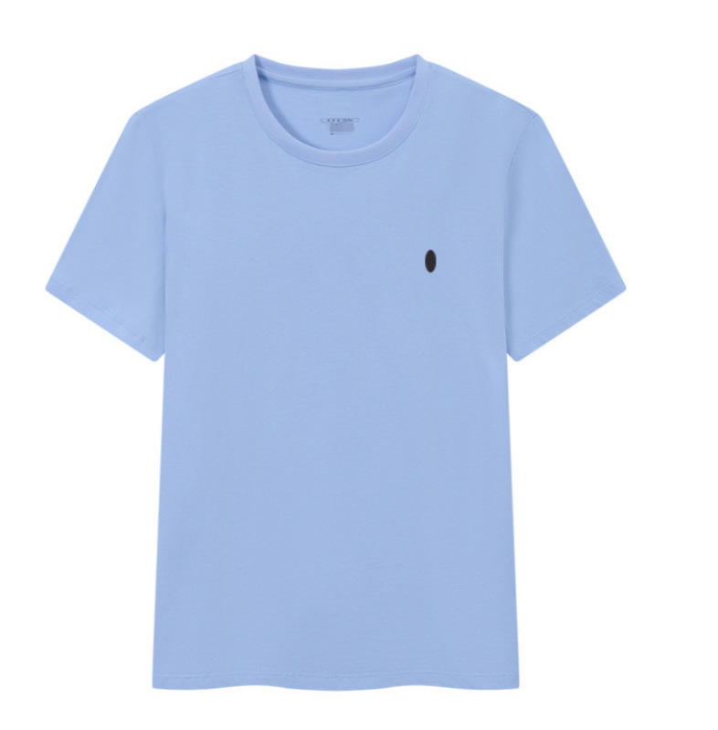 小馬標クロスボーダー夏男性丸首tシャツ半袖修身純綿刺繍r1上着カジュアル百合純綿|undefined