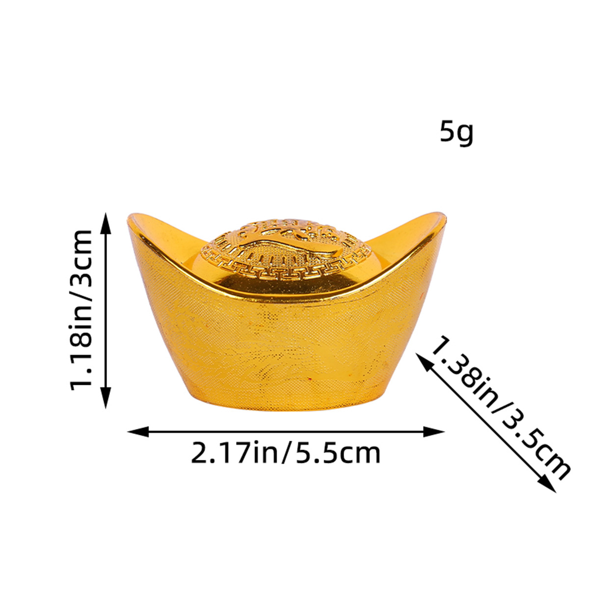 Molde de Lingote de Oro de Plástico Yuanbao, Suministros Festivos Sólidos, Adornos, Decoración, Artículos para el Hogar, Venta al por Mayor