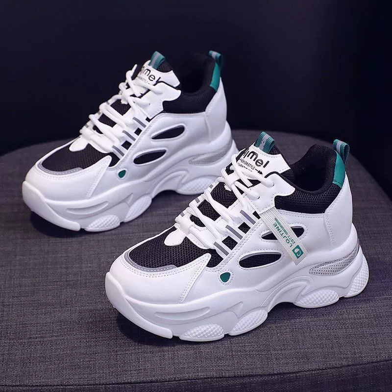 Shoes for women spring and autumn ins trend versatile inner height increasing dad shoes for women 2024 spring and autumn new versatile sports shoes
