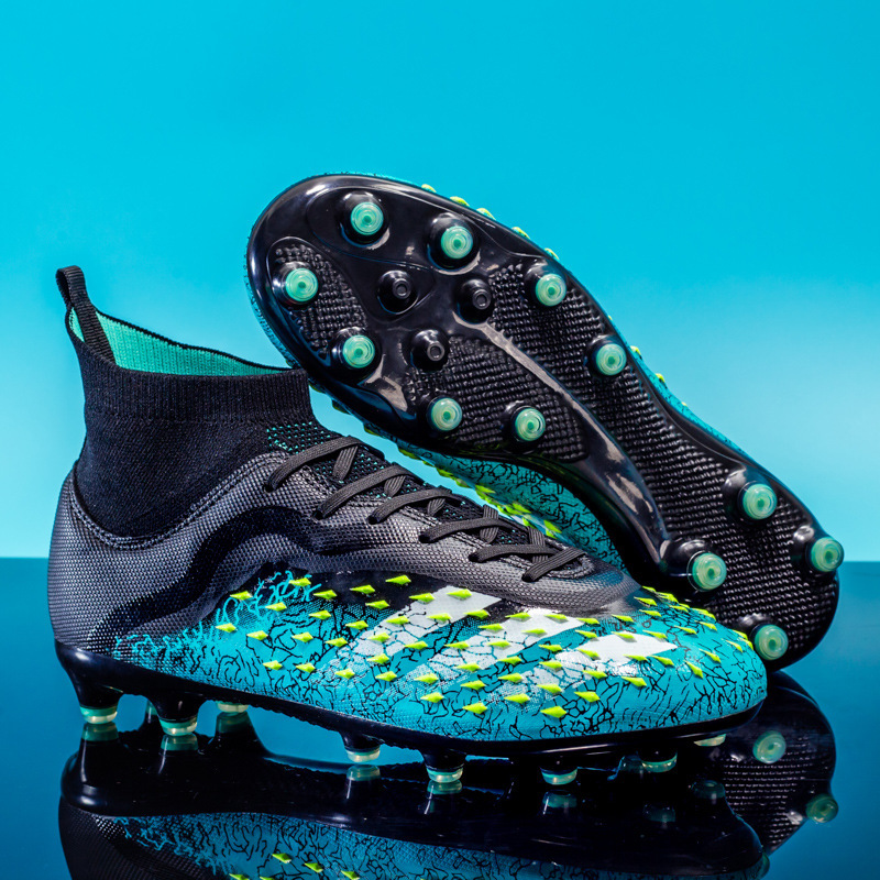 高帮足球鞋AG长钉TF碎钉学生男童儿童人造草地比赛训练鞋一件