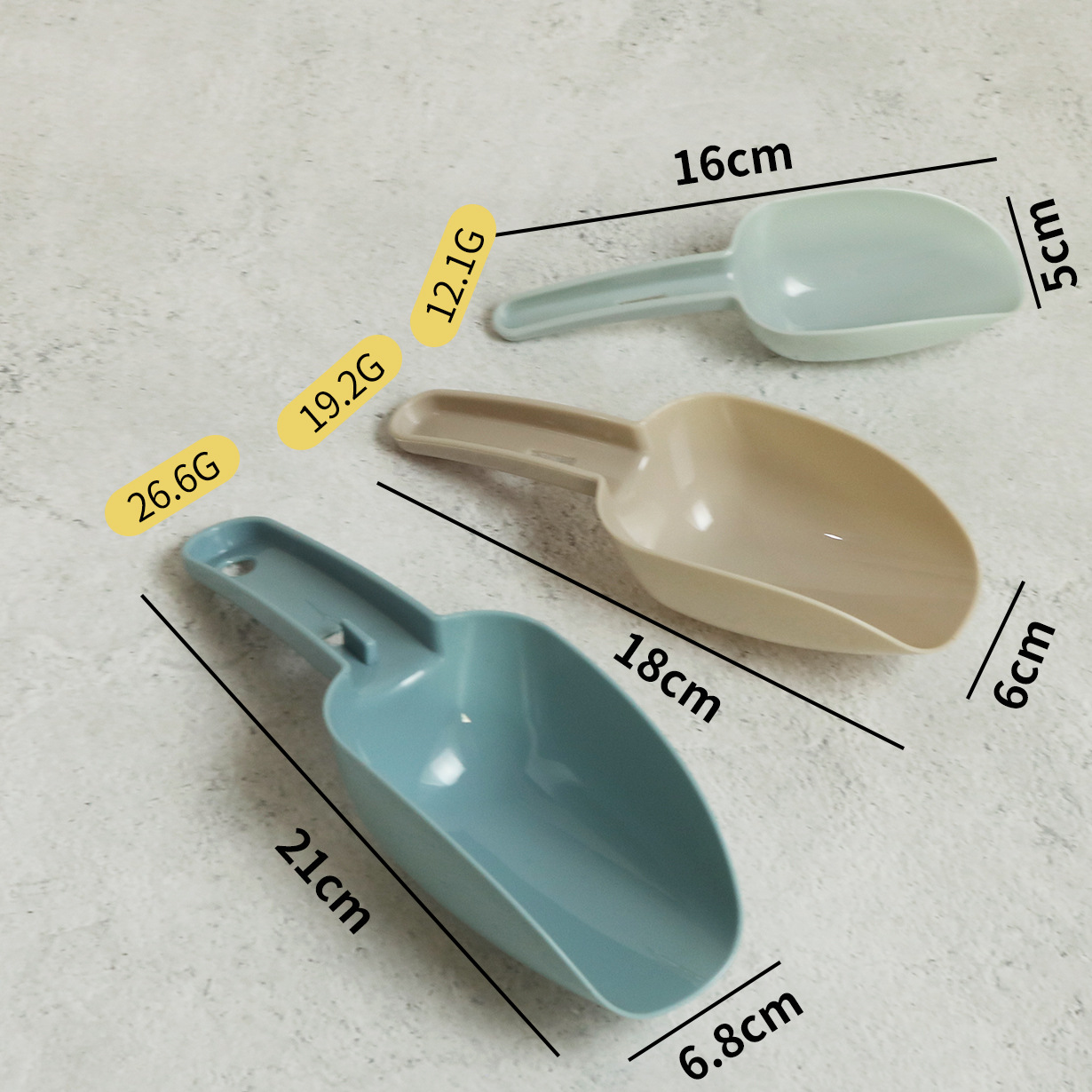 Cuchara de medición de plástico taza de medición de 8 piezas 4 piezas con cuchara de medición de escala herramientas de horneado al por mayor