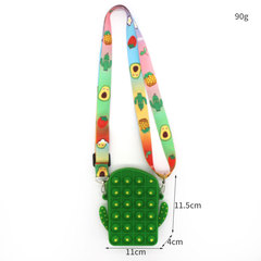 2021新款泡泡樂包包草莓菠蘿斜挎包ins仙人掌牛油果益智按壓肩包