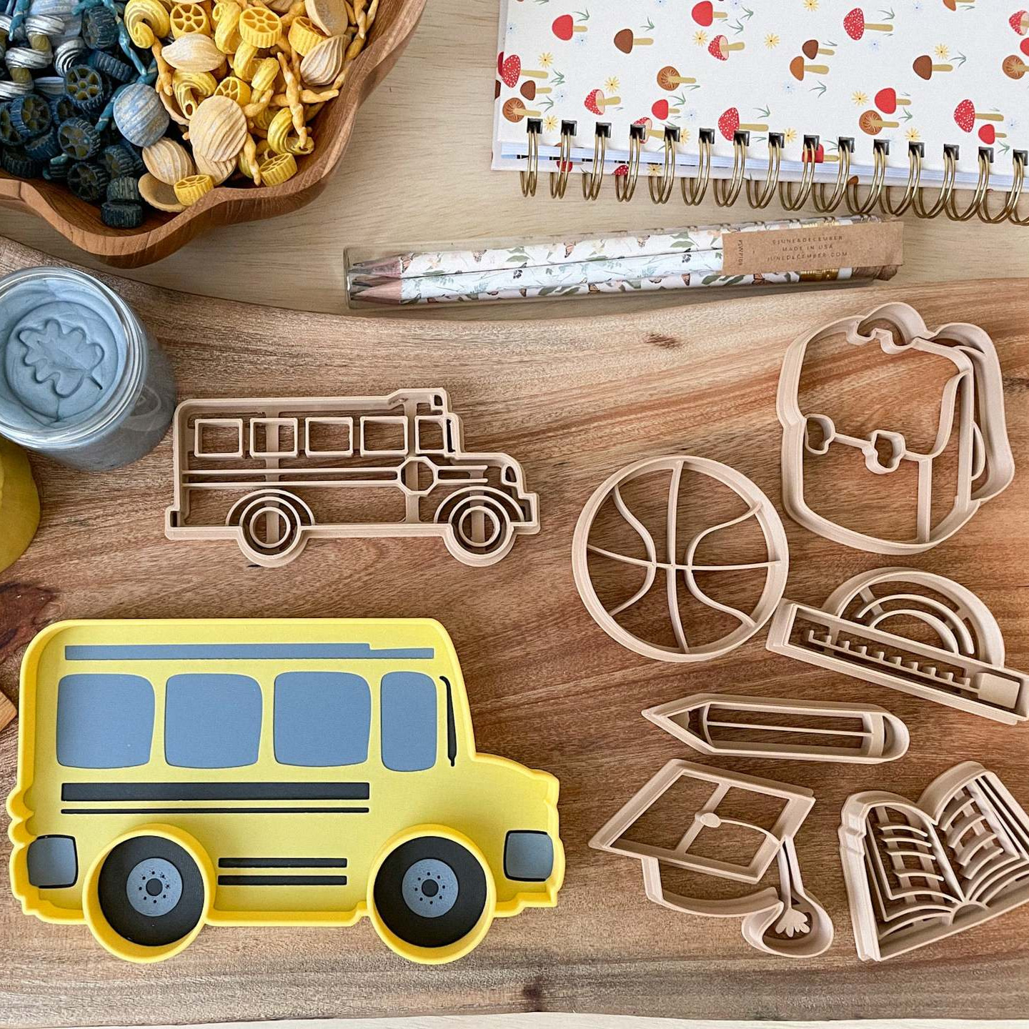 Creative School Transportation Stationery Cookie Clay Mold Printing Children's Fondant Embossing Multifunctional