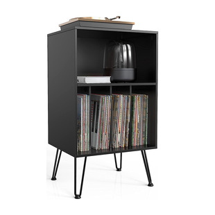 Living room record player bracket with two lines dovetail leg metal leg record player table storage cabinet cross-border Amazon furniture