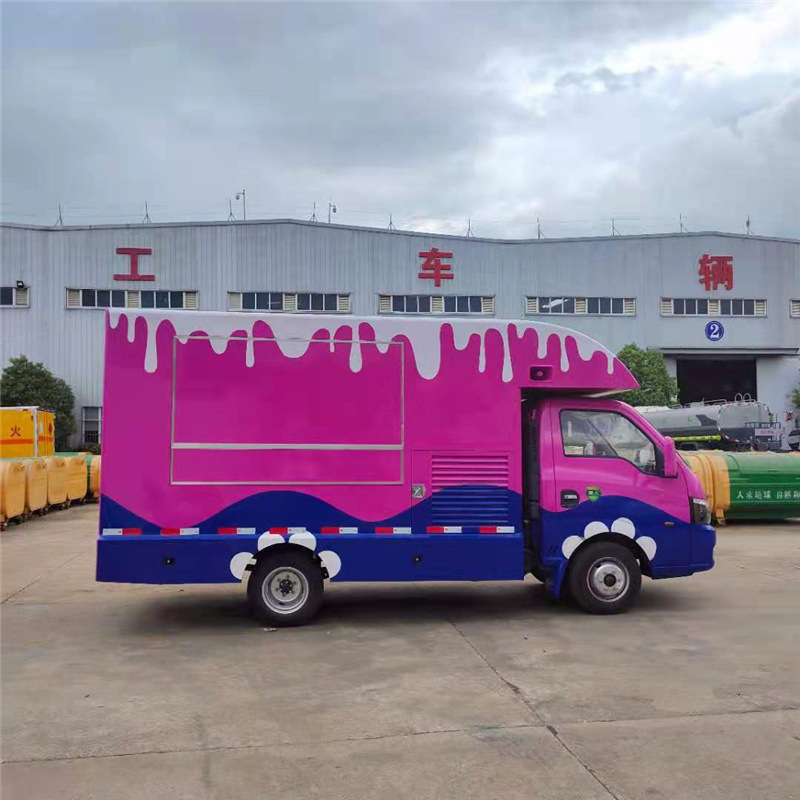 热卖爆款东风途逸冰淇淋小吃车厂家报价 移动售货车图片