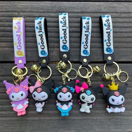 Japanese-style Sanrio Chloé mini figure keychain, 3D couple gift, car and bag ornament