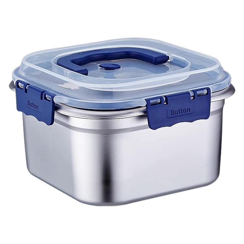 Contenitore per il pranzo sigillato in acciaio inossidabile spesso, per alimenti, con coperchio, grande capacità, contenitore per frigorifero portatile_voghion.com