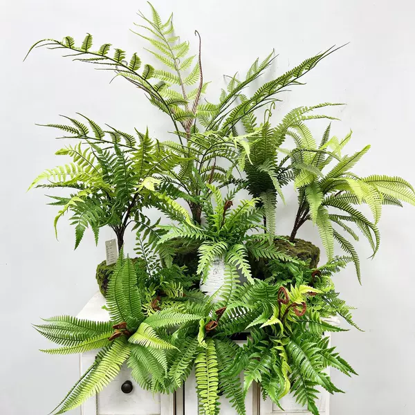 Nordic-Style Artificial Fern Green Plants, Plastic Fern Leaves for Indoor Decoration, Bunches of Luxurious Leaves, Fake Plants, Artificial Fern Grass Wholesale