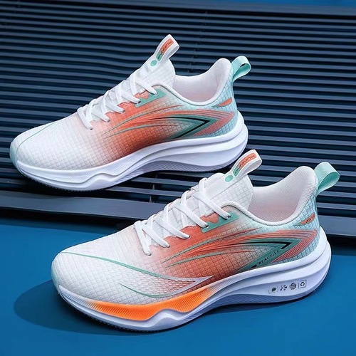Spring and Autumn Lightweight Running Shoes, Breathable Shock Absorbing Soft Sole Student Light Weight Running Men's Shoes