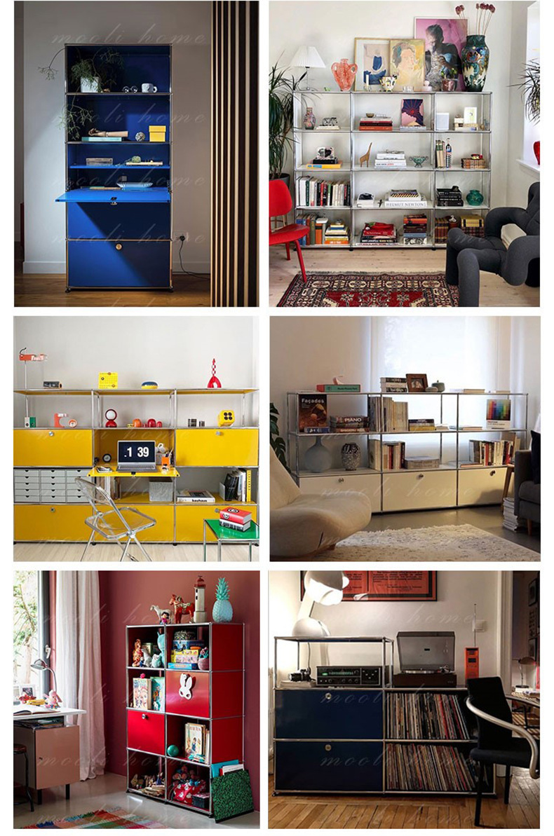 中古usm模块柜子组合不锈钢多功能简约ins风装饰餐边柜收纳柜斗柜-阿里巴巴