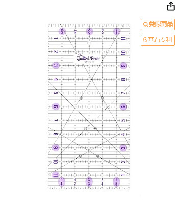 Regla de costura acrílica cuadrada negra transparente cuadrada regla material de herramientas de fabricación de ropa