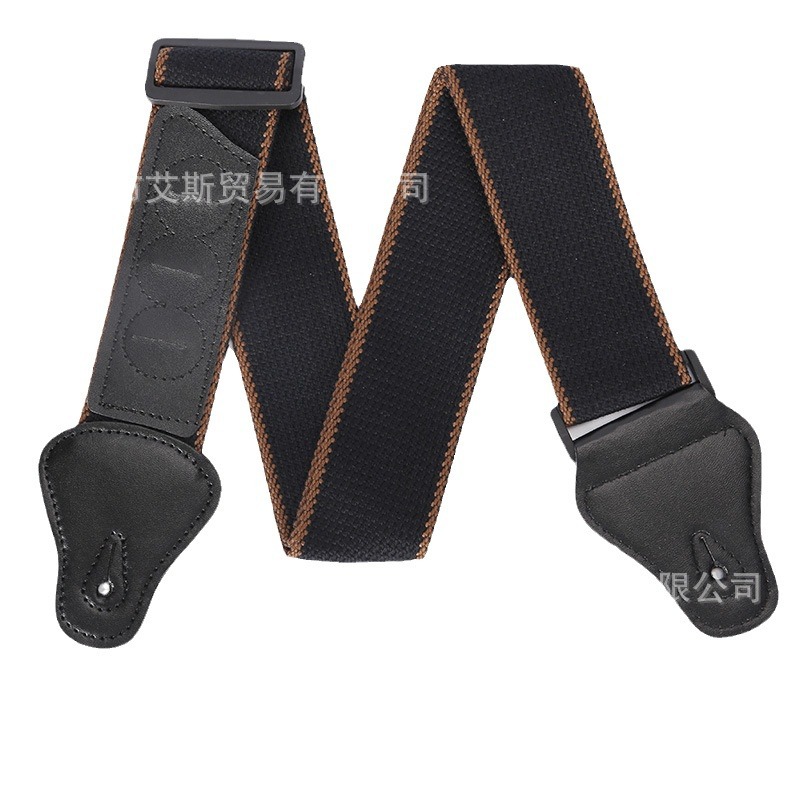 Traje de correa de guitarra 1 correa de hebilla de cinturón 2 cerradura de correa de goma 2 clavos de correa 10 picks de celuloide