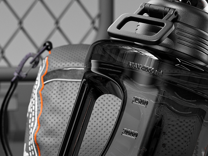 Extra Large Capacity Plastic Bottle High Temperature Resistant Ton Bucket 2025 Summer New Model For Men Sports_voghion.com