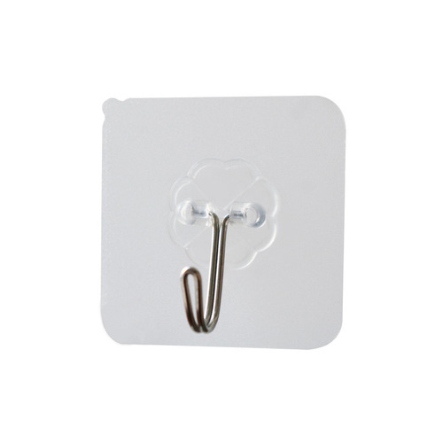 Adhesive hook behind transparent door kitchen nail-free traceless hook wall bathroom creative adhesive hook wholesale street stall supply