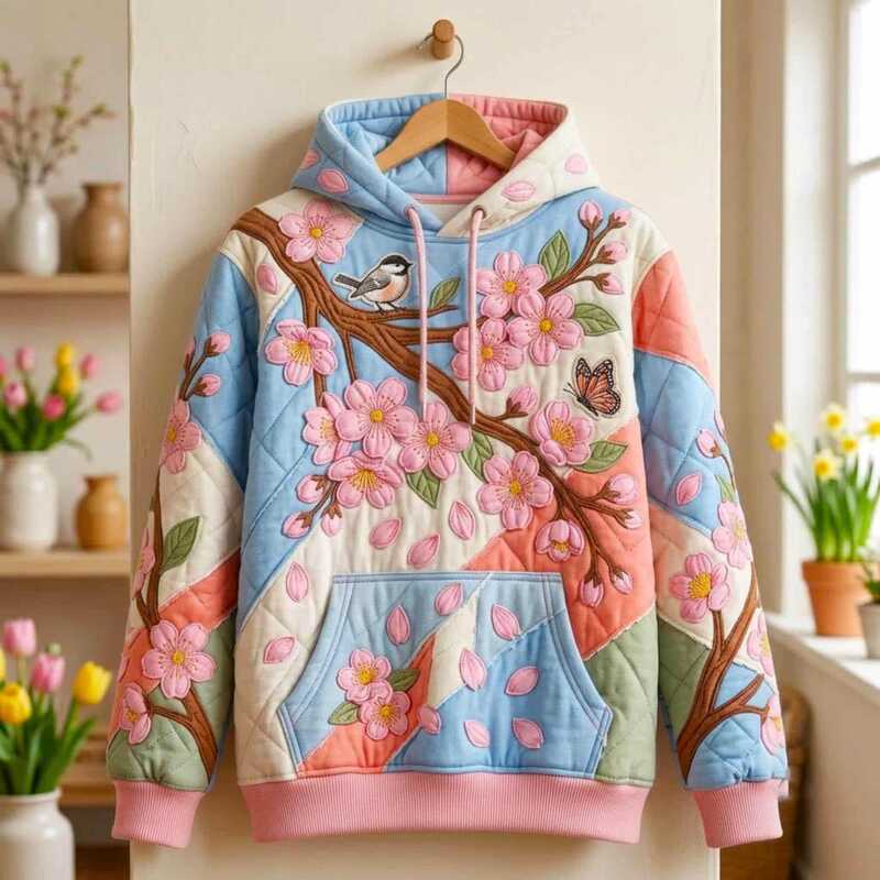 Cross-border Amazon independent store Temu quilted hoodie, digitally printed pullover, autumn/winter casual long-sleeved sweatshirt Cross-border Amazon independent store Temu quilted hoodie, digitally printed pullover, autumn/winter casual long-sleeved sweatshirt