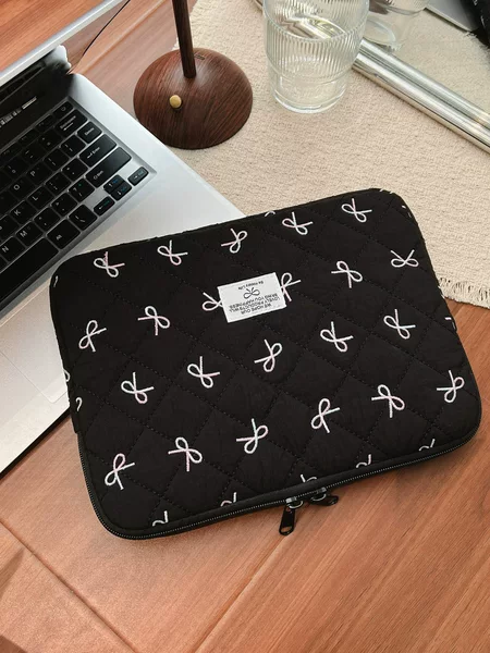 Korean Gradient Bowknot Embroidered Inner Clutch Bag iPad 11inch Tablet Bag 14inch Laptop Bag