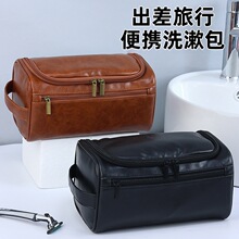 复古PU材质化妆包大容量洗漱包旅行化妆师收纳包立体防水商务专用