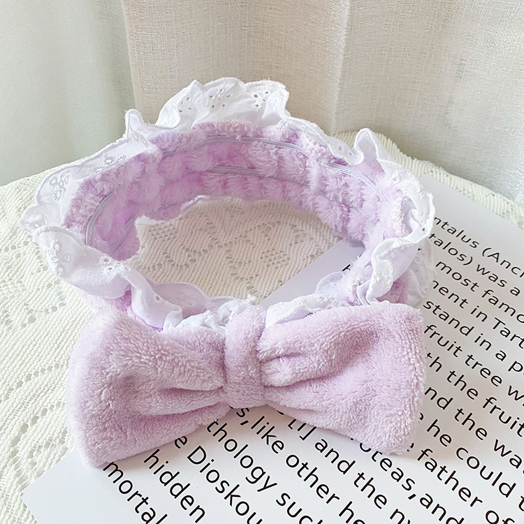 Lavado de la cara banda de pelo de moda femenina Coreana Red diadema roja estudiante dulce Linda máscara de maquillaje banda de pelo horquilla