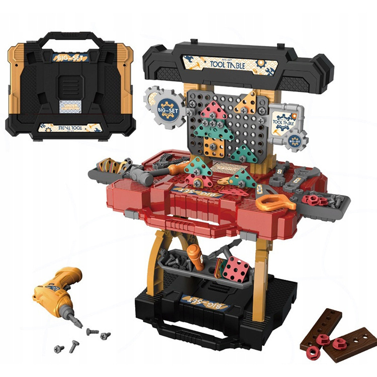Caja de herramientas de desmontaje manual para niños transfronterizos tuerca DIY plato tridimensional tornillo montaje de bloques de construcción juguete educación temprana