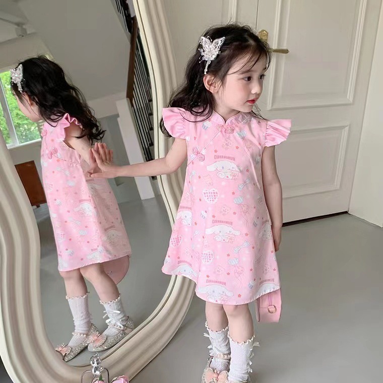 Cross-Border Southeast Asian Girls Summer Skirt Children's 2025 New National Style Republic of China Girl Dress