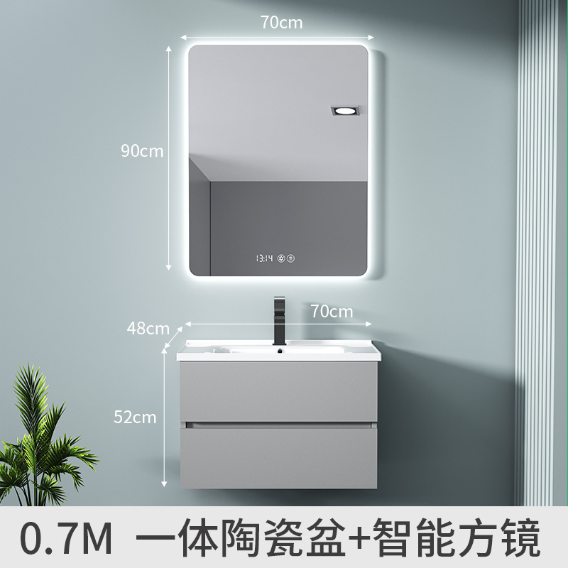 Gabinete de baño azul gris combinado cerámica lavabo lava