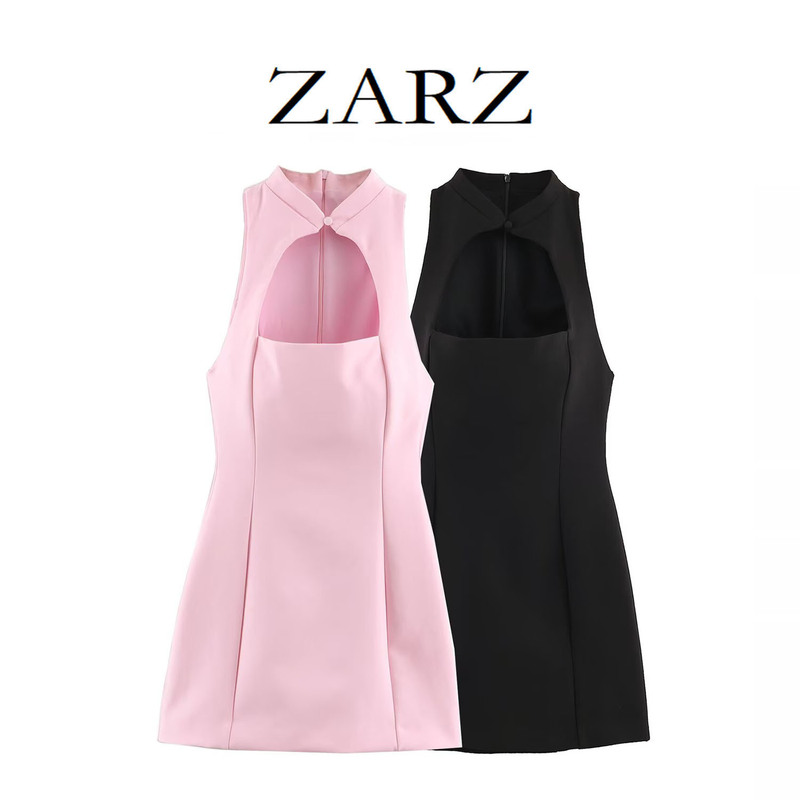 ZARZ self-designed European and American style new women's fashion classic slit mini dress 7806777