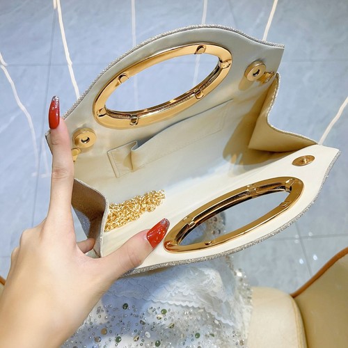 Cheongsam evening dress women's bag pleated lady small bag banquet bag handbag single shoulder crossbody hand-held bag formal party bag