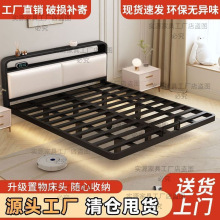 铁架床加固加厚双人床家用出租屋单人简约铁床宿舍静音床铁艺床