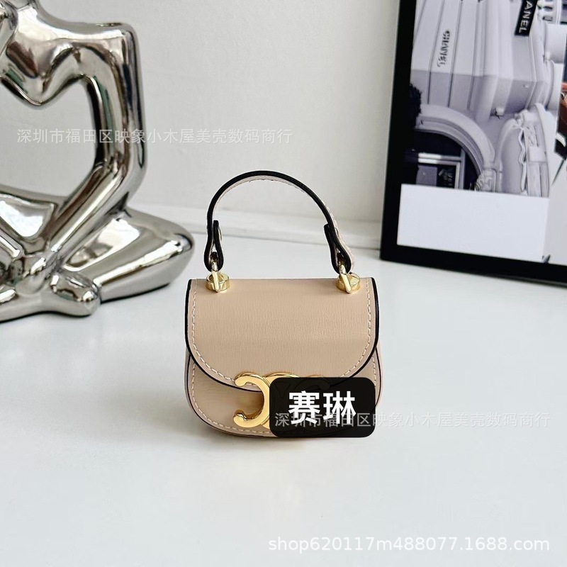 ファッショナブルなクロスボディロープヘッドフォンバッグ Airpods 保護カバー第 3 世代ワイヤレス Bluetooth ヘッドフォンケースレザー小銭入れに適しています|undefined