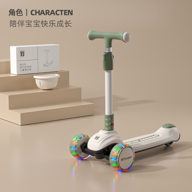 M5 녹색 + 150kg 내하중 + PU 플래시 휠 + 원클릭 접이식