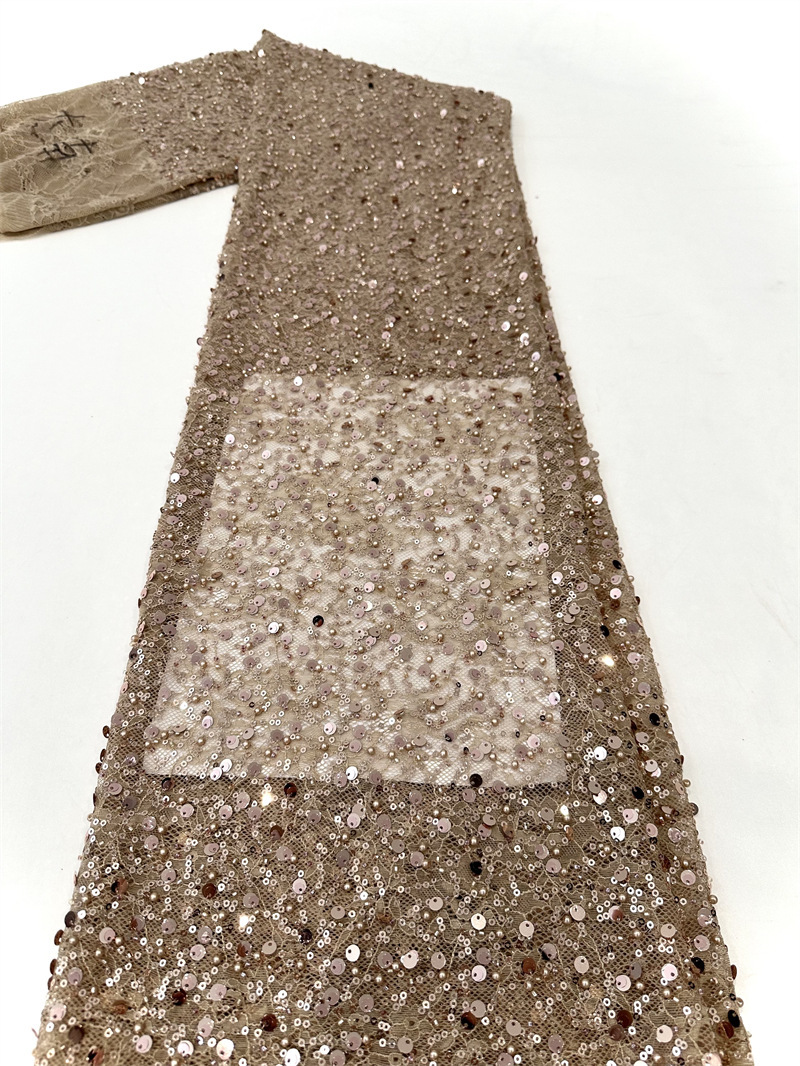 Gaoding industria pesada de encaje sequin bordado tela de malla vestido de boda vestido de gala tela de cena